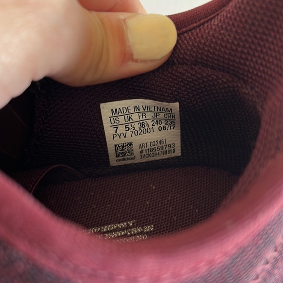 Adidas Women's Tubular Shadow Maroon Running Shoes Size 7 - Picture 10 of 10